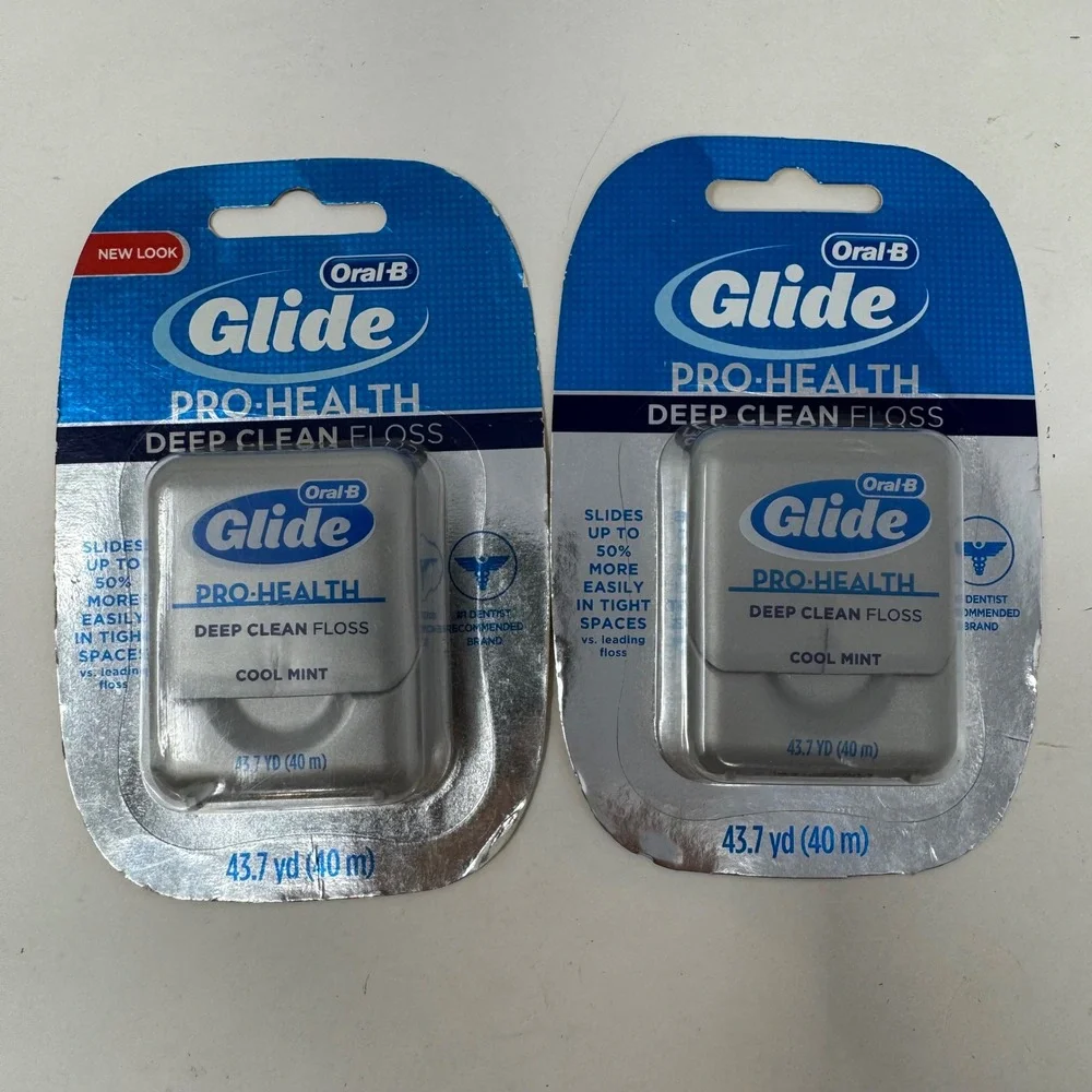 Oral-B Glide Pro-Health Deep Clean Floss Cool Mint 43.7 Yd 40m 2 Pack
